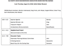 Agenda for the August 16th ONDNA Board Meeting