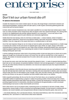 "Don't Let Our Urban Forest Die Off," Op-ed from the Davis Enterprise (11-16-18)